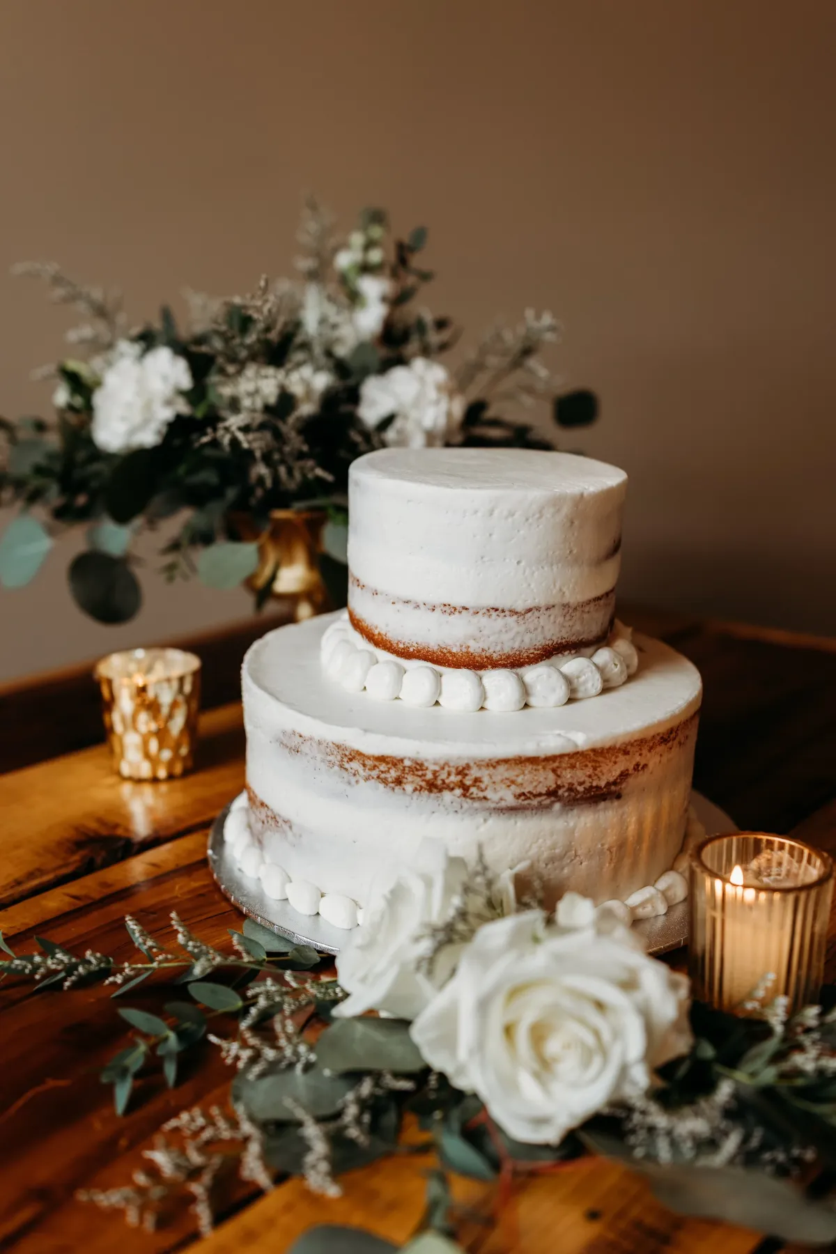 Blushing Bride — Heather Florals arrangement at Silver Run Chapel