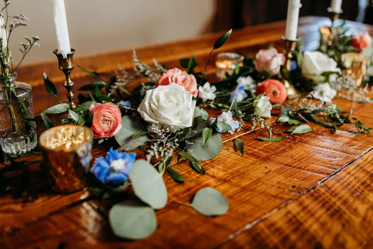 Floret — Heather Florals arrangement at Silver Run Chapel
